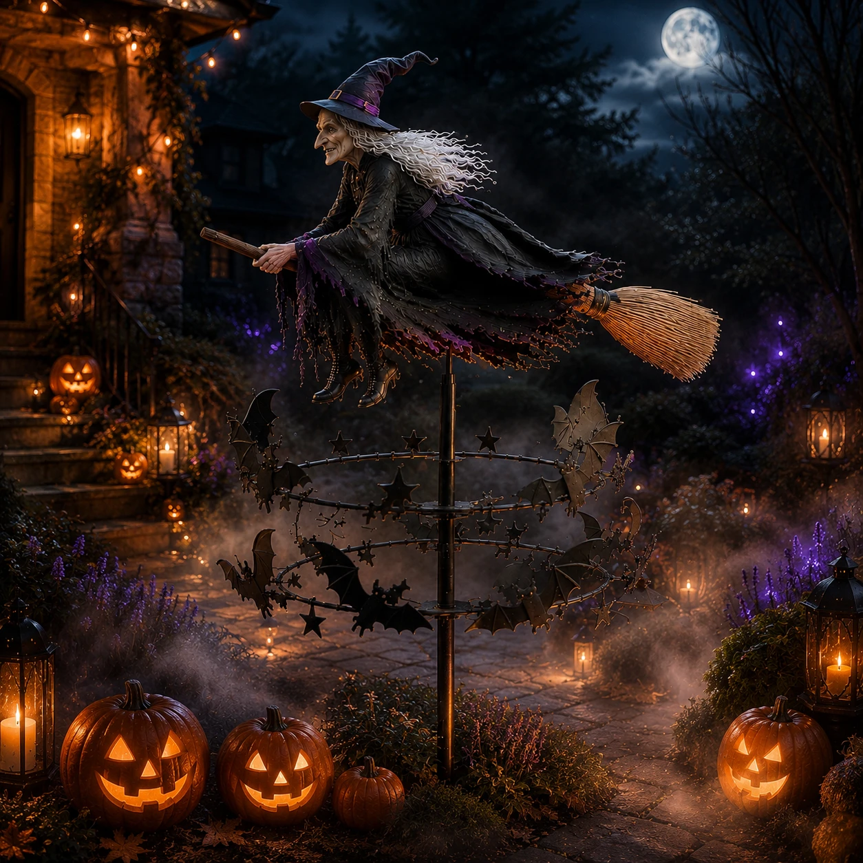 🔥50% Off Last Day -Halloween Early Bird Special🧙♀️ The Enchanted Witch Garden Wind Spinner