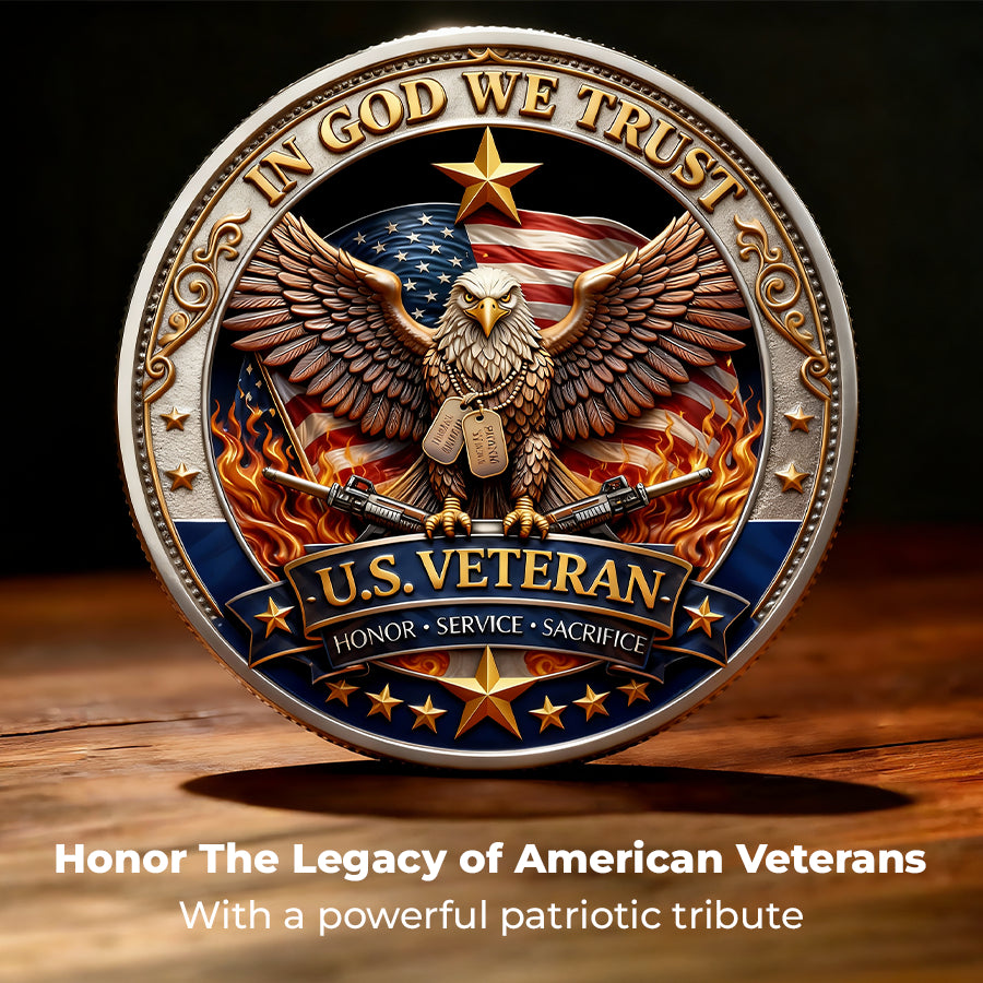 🔥Last Day 50_ OFF🔥250 Years of Freedom Veteran Tribute Coin