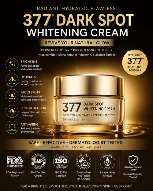 🔥Limited Time Deal: Buy 1 Bottle, Get 1 FREE! SYM WHITE 377 Brightening SPF Face Cream - Dark Spot, Hydration & AntiWrinkle Care