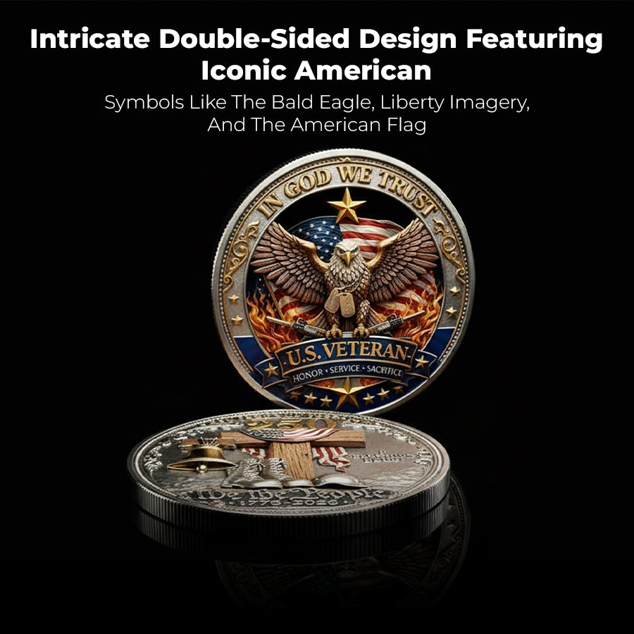 🔥Last Day 50_ OFF🔥250 Years of Freedom Veteran Tribute Coin