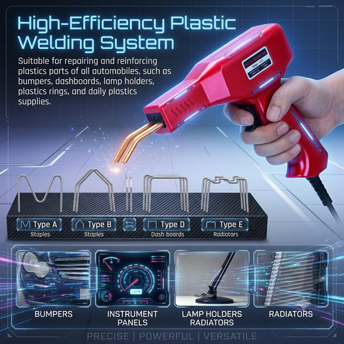 🔧 Handheld Car Plastic Welding Repair Tool (200 Staples Included)