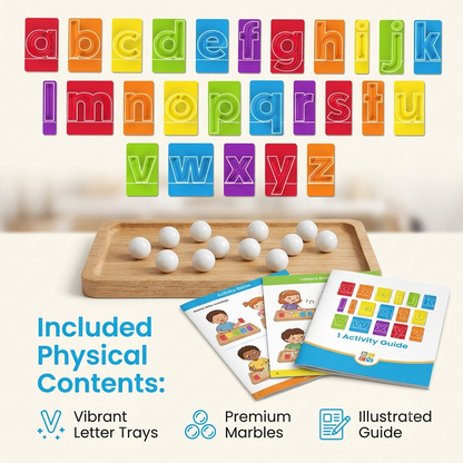 🔥LAST DAY 50% OFF - 🔤Marble Tracers - Lowercase Letters🌀Roll Into Letter-Writing Fun!
