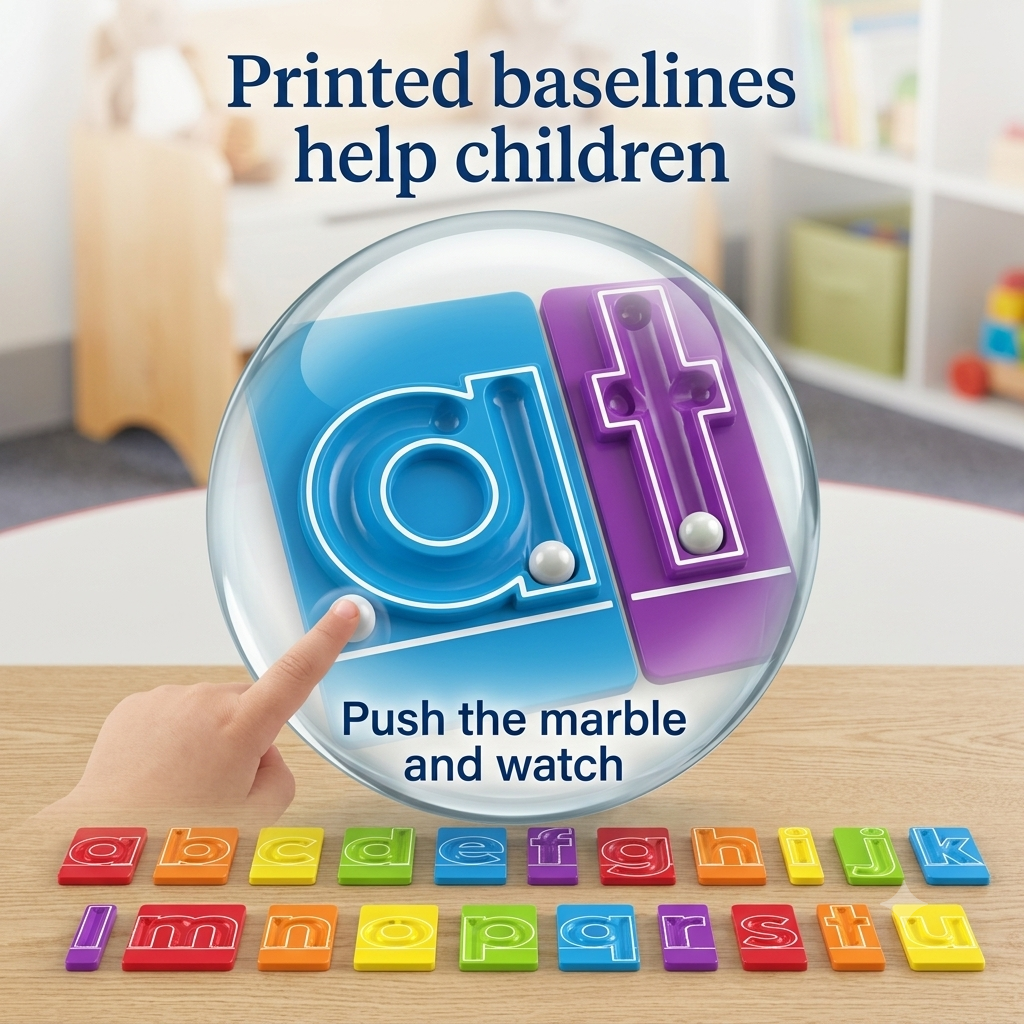 🔥LAST DAY 50% OFF - 🔤Marble Tracers - Lowercase Letters🌀Roll Into Letter-Writing Fun!