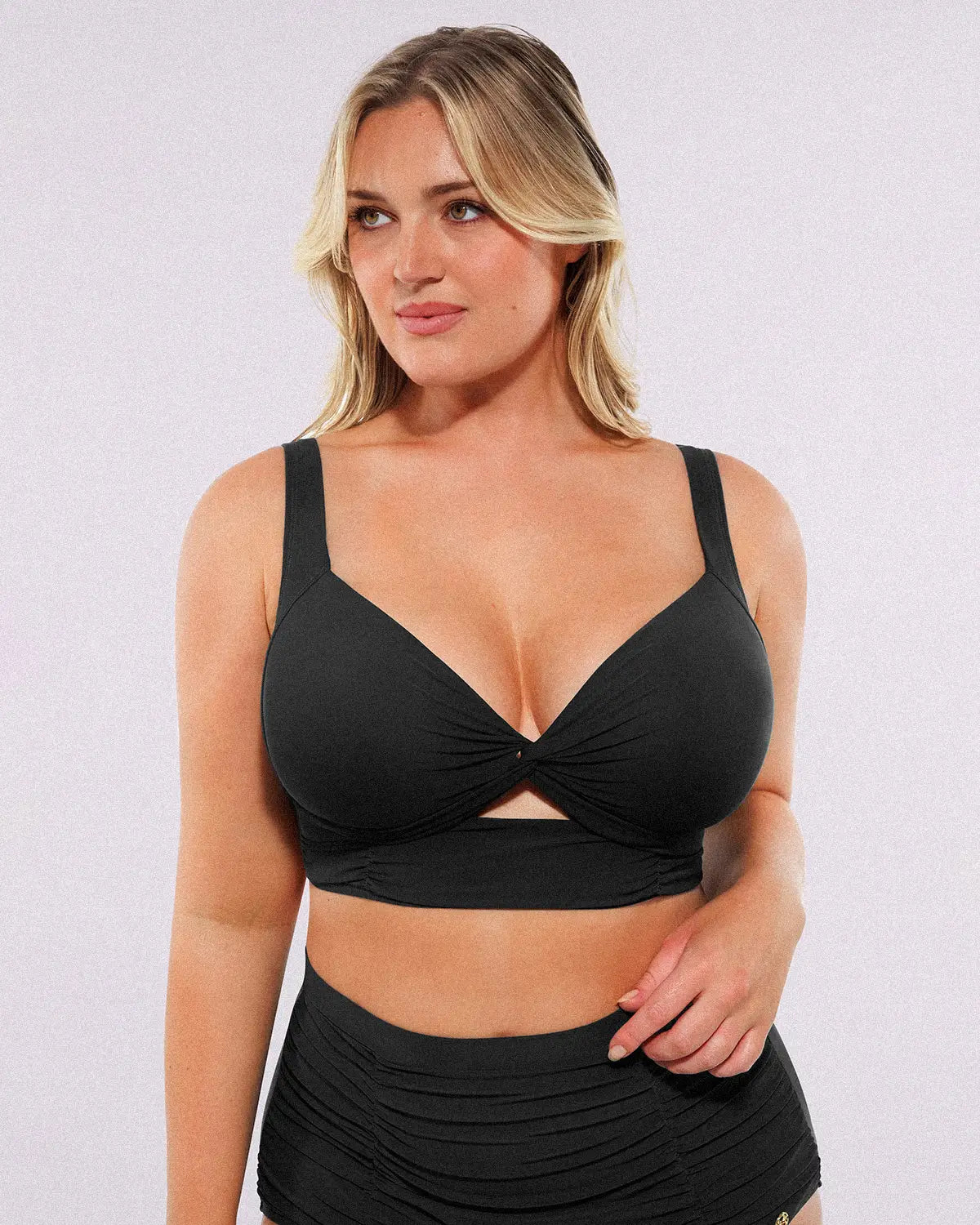Supportive bikini top construction offering comfort and shaping