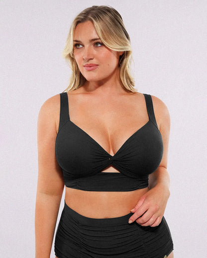 Supportive bikini top construction offering comfort and shaping