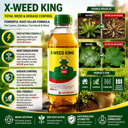 🔥Hot Seller X-WEED KING | Ultimate 2-in-1 Herbicide &amp; Root Rot Control Agent - ⚡Super Fast Delivery⚡ / 100g|Buy 1